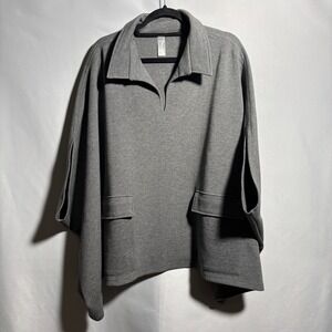Urban Undercover Escape‎ V Neck Poncho Gray Oversized Small NWOT Travel Pockets